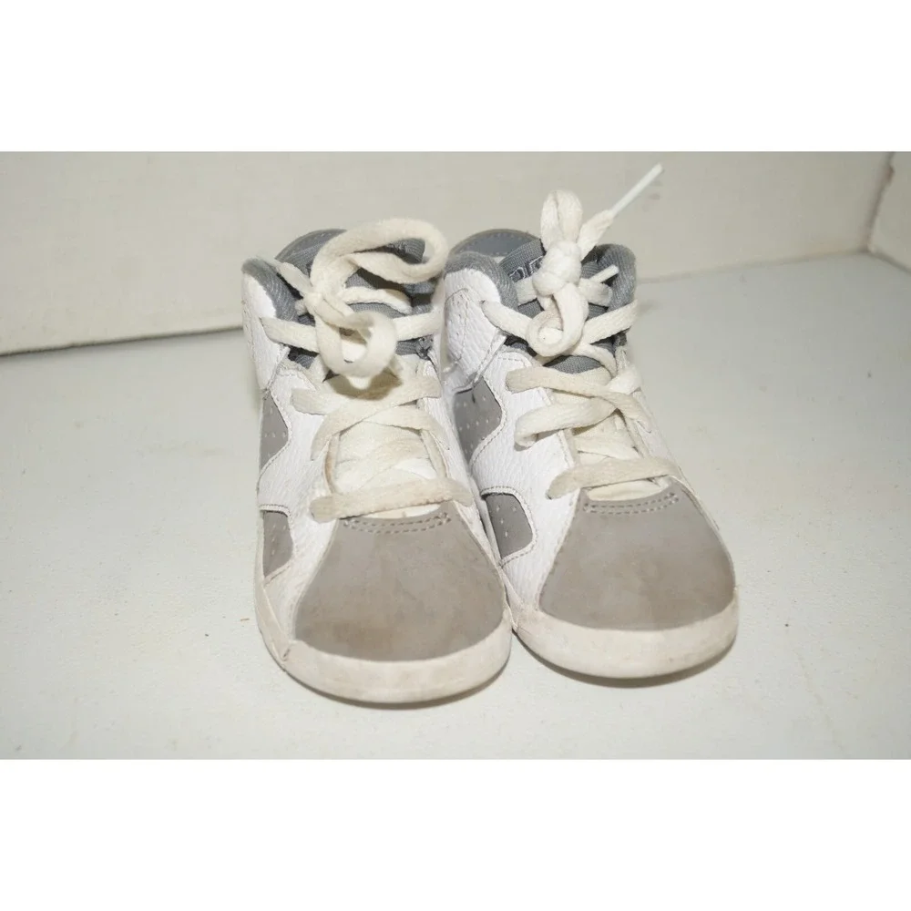 Nike Air Jordan Retro 6 Cool Grey Sneakers Baby DV3606-100 White/GREY Size 6C
